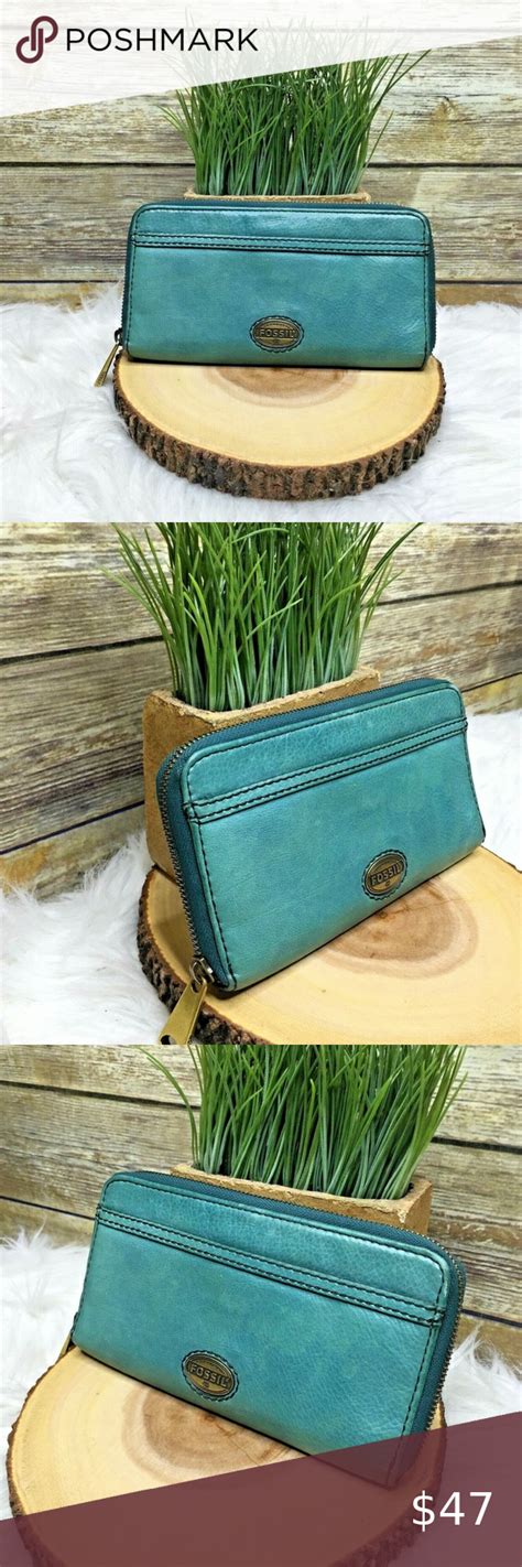 teal leather wallets.